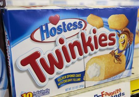 File photo of a box of Hostess Twinkies on the shelves at a Wonder Bread Hostess Bakery Outlet in Glendale