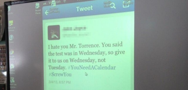 Teacher twets too