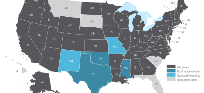 Texting-Ban-Map