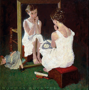 Norman-Rockwell-Girl-at-Mirror-1954