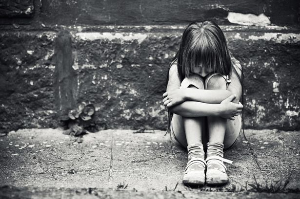 Depressed-little-girl sad sucide