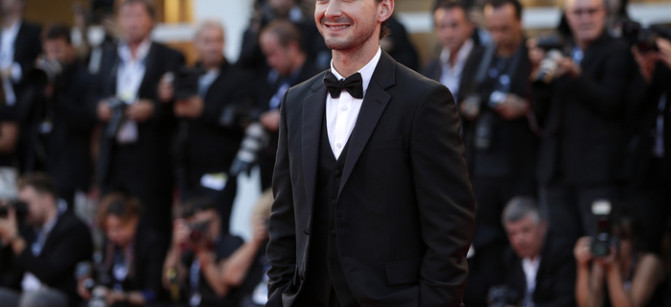 Actor LaBeouf poses on the red carpet during a screening for the movie "The Company You Keep" at the 69th Venice Film Festival