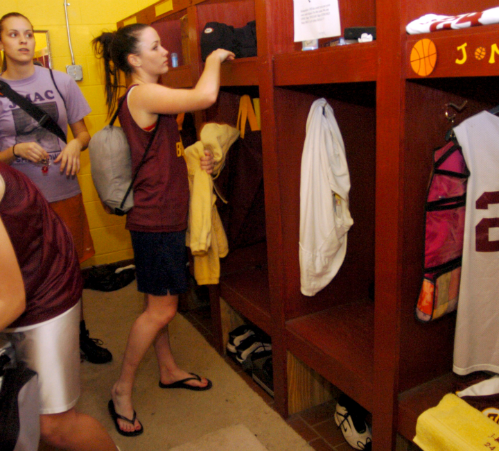 Girls locker room sports. 