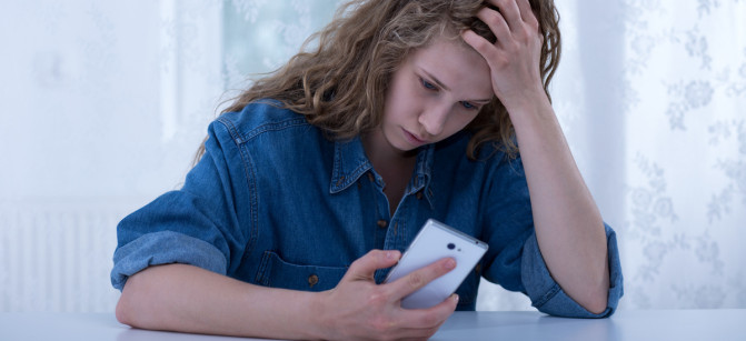 Scared teenager tormented