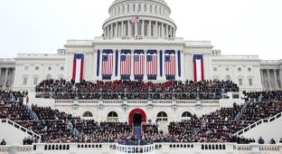 WASHINGTON, DC - JANUARY 21:  U.S. President Barack Obama gives his inauguration address during the public ceremonial inauguration on the West Front of the U.S. Capitol January 21, 2013 in Washington, DC.   Barack Obama was re-elected for a second term as President of the United States.  (Photo by Justin Sullivan/Getty Images)