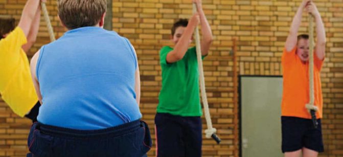 Obese FAT Kid SCHOOL GYM PE