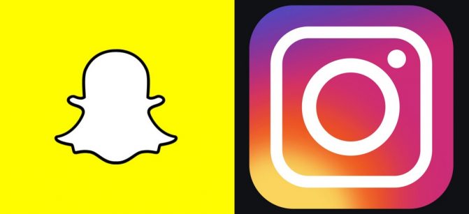 Snapchat instagram social media