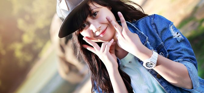 Gang girl smile