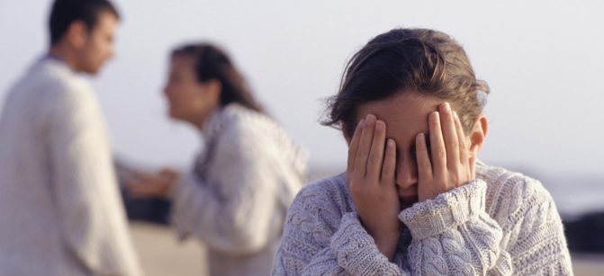 Kid sad parents fight anger