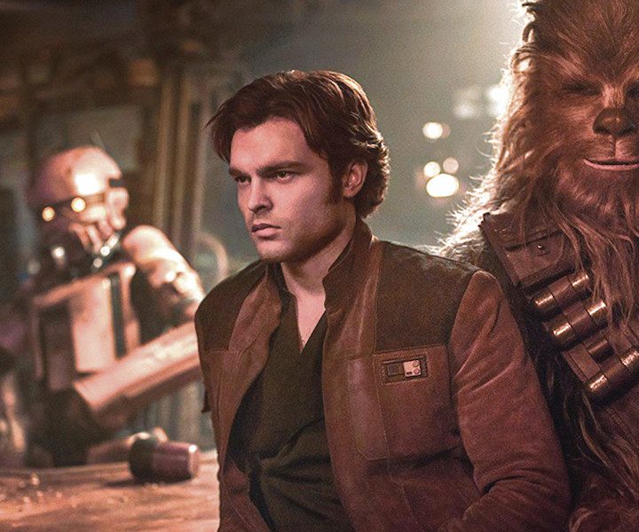 Walt Disney Studios Motion Pictures
Alden Ehrenreich as Han Solo, left, and Joonas Suotamo as Chewbacca in a scene from Ron Howard's "Solo."