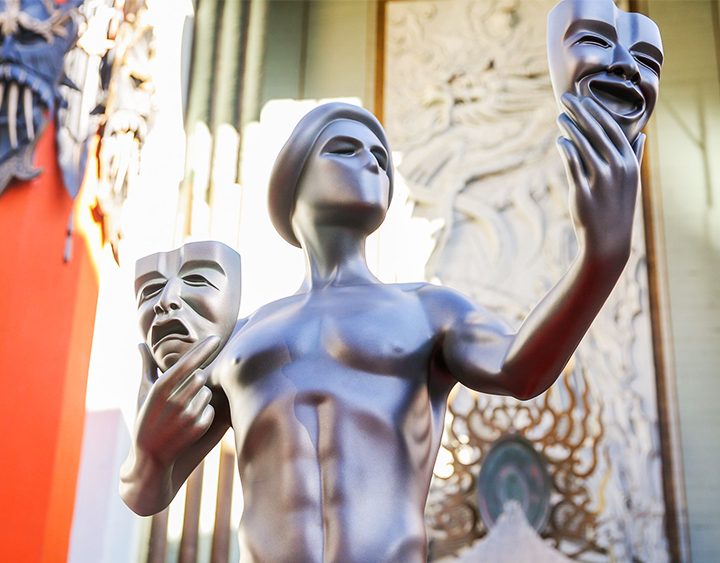 Mandatory Credit: Photo by Rich Fury/Invision/AP/REX/Shutterstock (9198260b)
The Screen Actors Guild Awards actor statue for the 22nd Annual Screen Actors Guild Awards on display at the TCL Chinese Theatre, in Los Angeles
22nd Annual SAG Awards - Actor Statue Photo Call, Los Angeles, USA - 26 Jan 2016