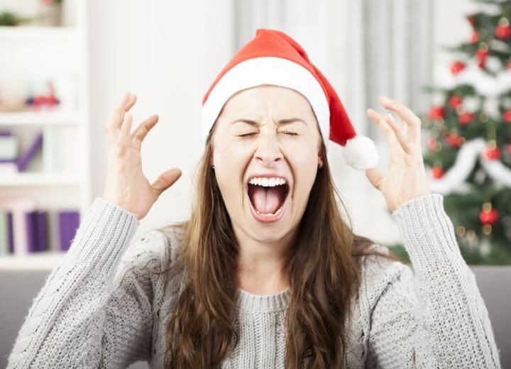 Christmas stress sad anger family