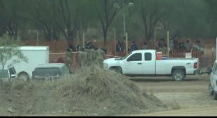 Border children sleeping on the dirt